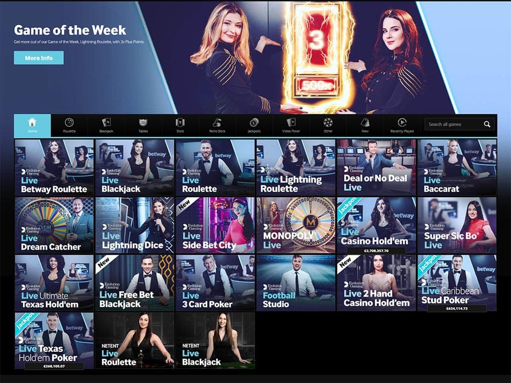 Betway Casino Live Games