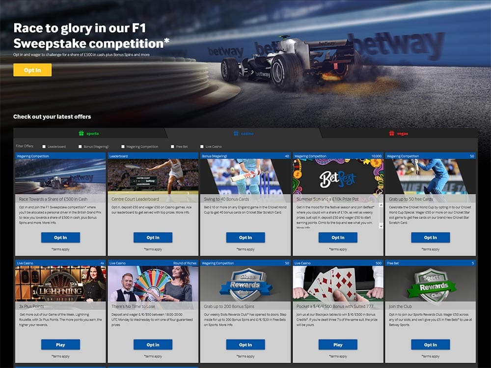 Betway Casino Promotions